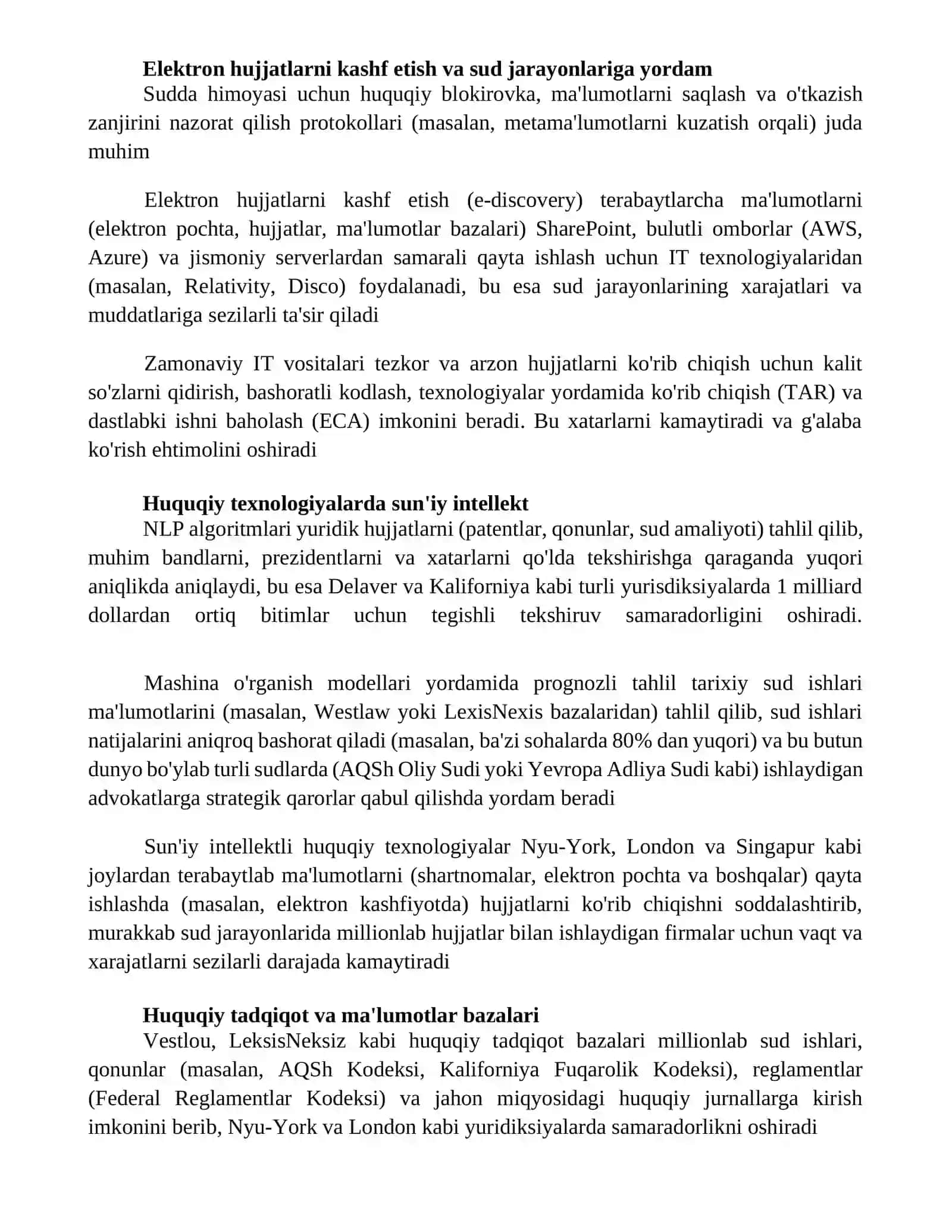 Axborot texnologiyalari huquqiy hujjatlarni boshqarish 4