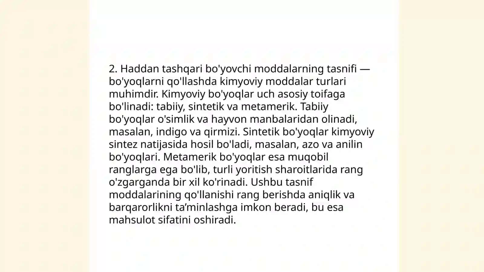 Aktiv bo‘yovchi moddalar bilan bo‘yash 4