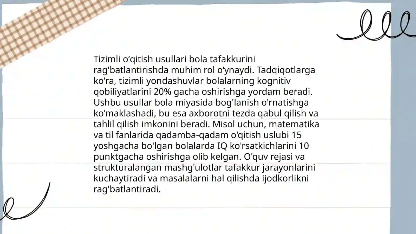 Tizimli oʻqitish jarayonida bola tafakkurining rivojlanishi 4