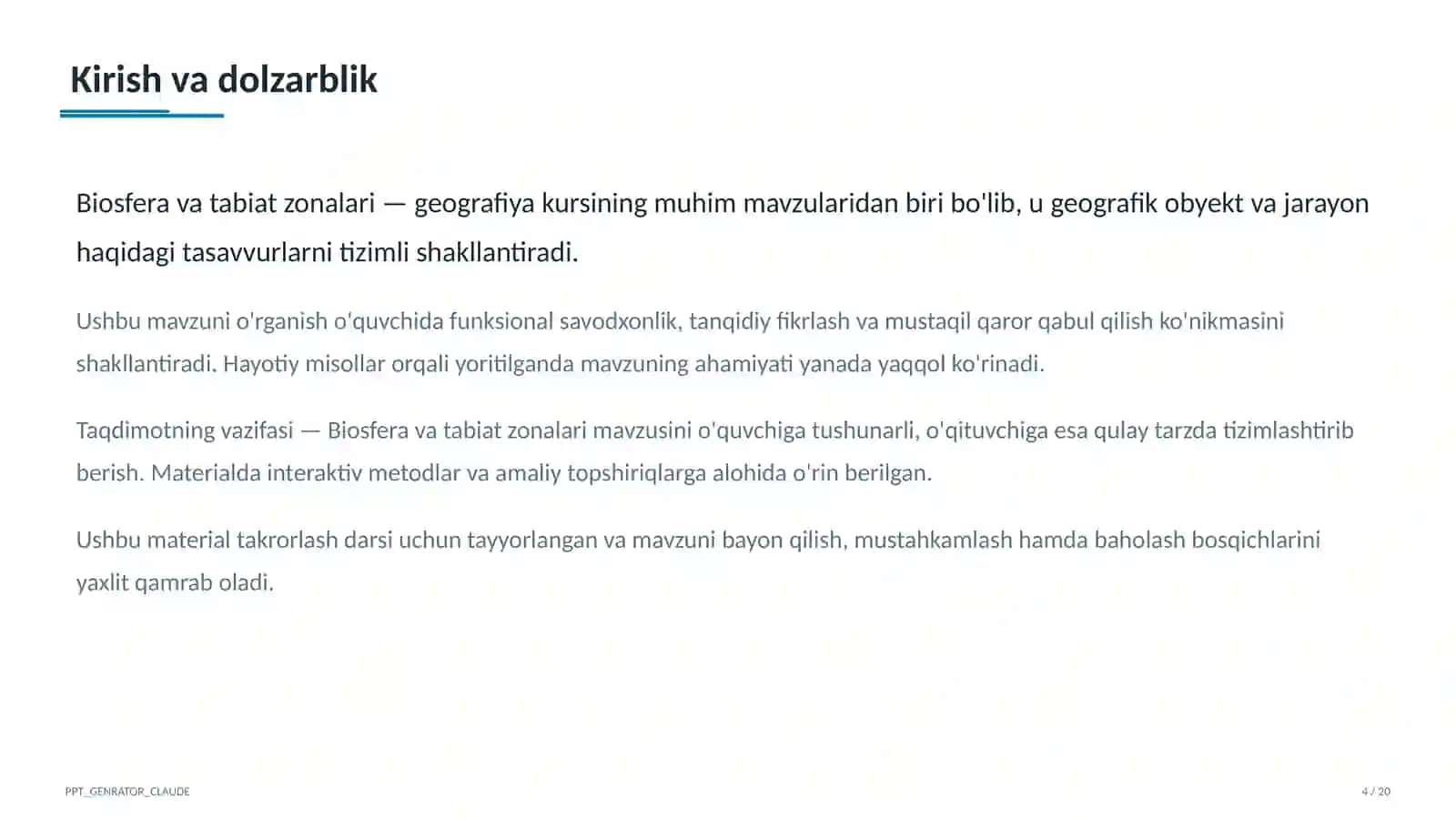 Biosfera va tabiat zonalari (6-sinf) 4