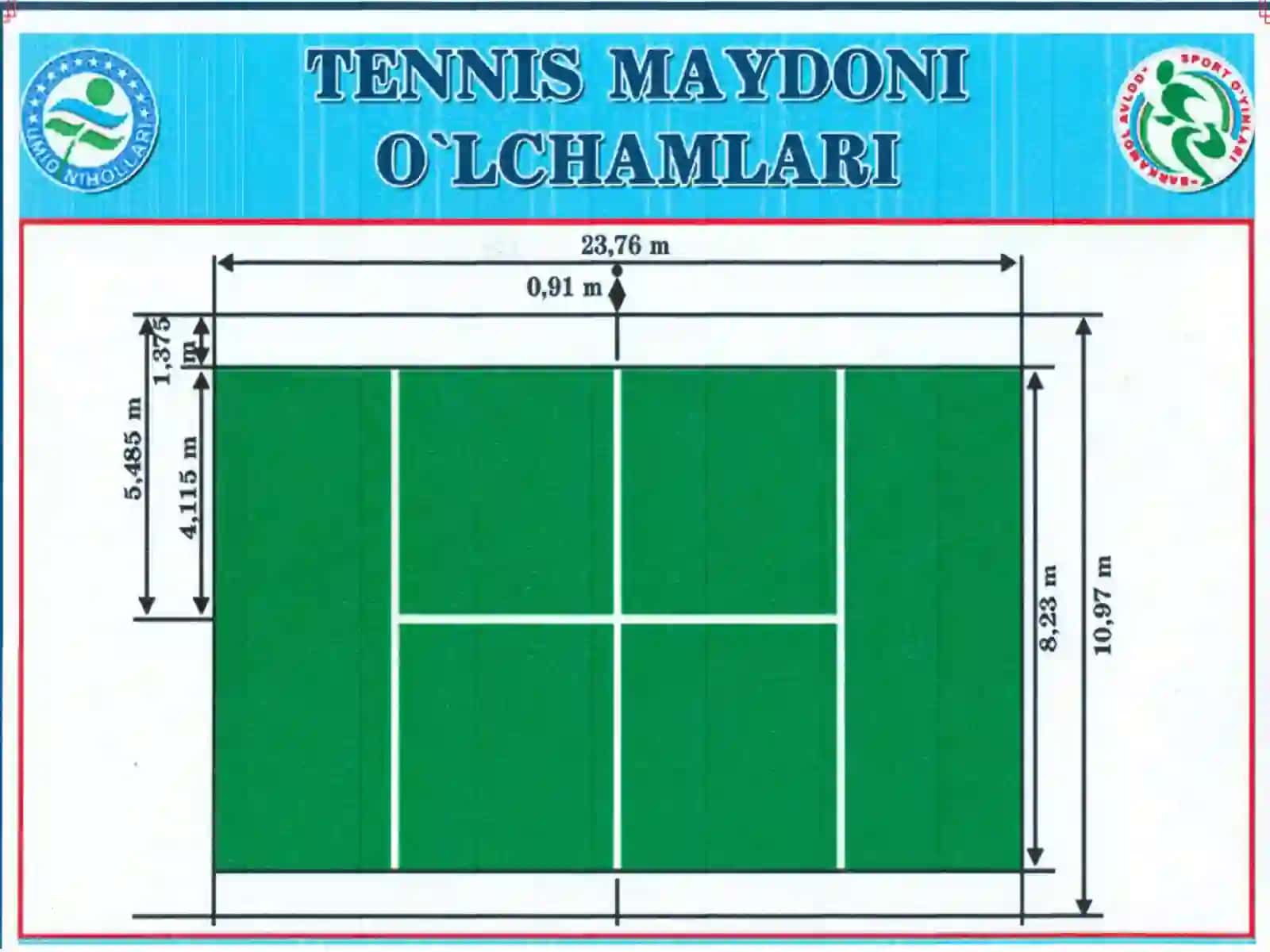 Sport maydonlari o’lchamlari 4