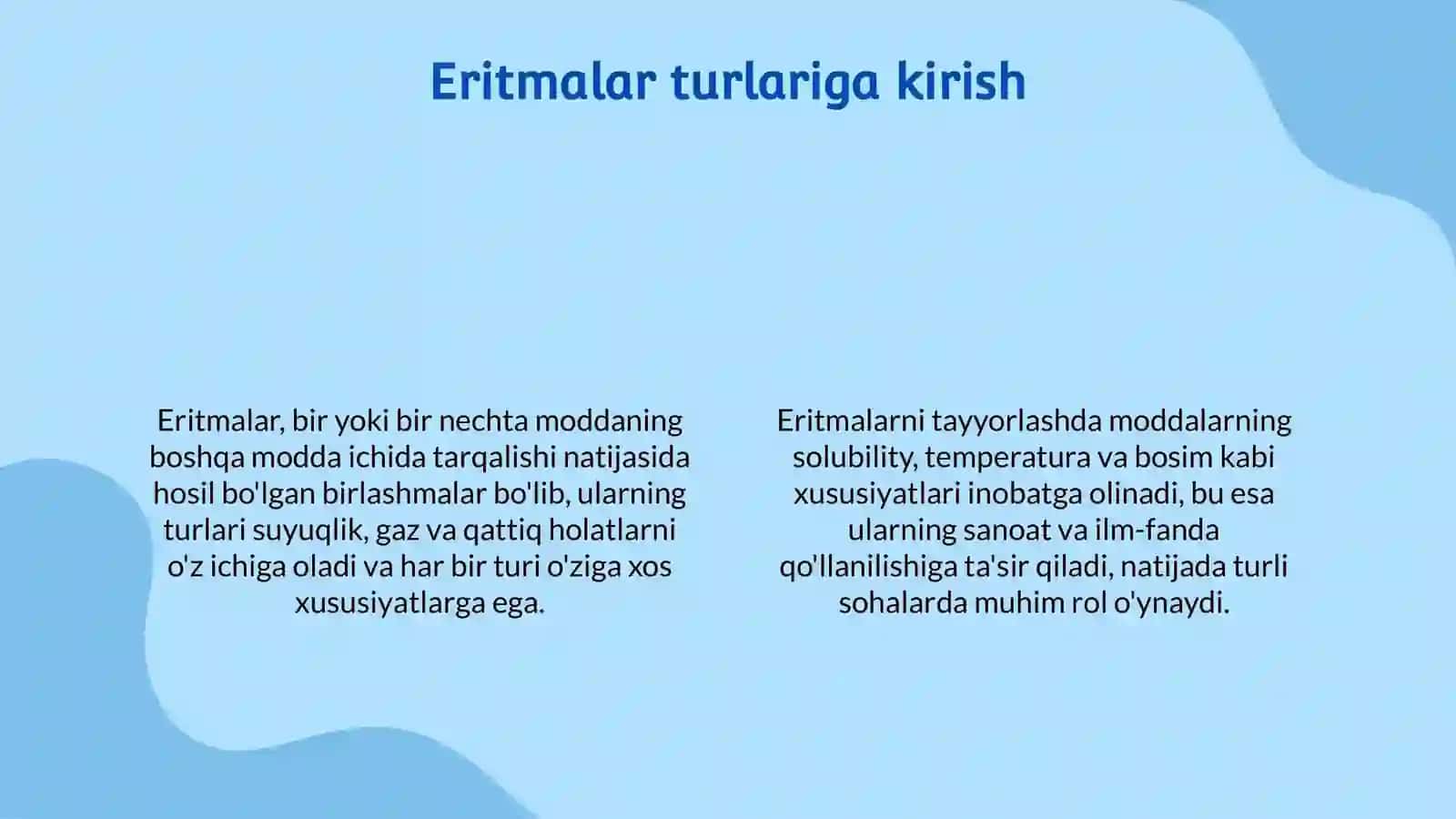 Eritmalar turlari va ishlatilishi 4