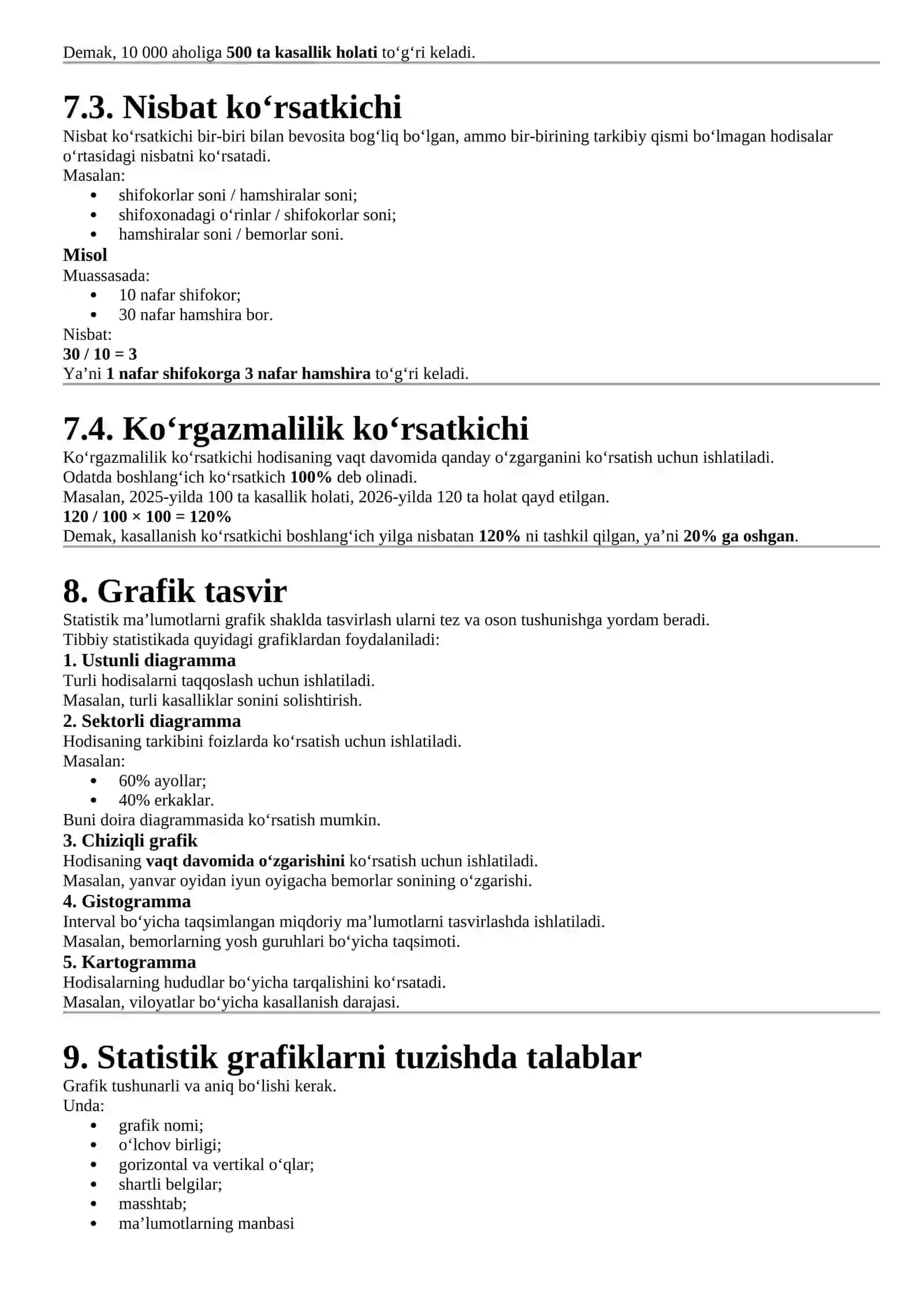 STATISTIK TEKSHIRISH USULLARI VA ULARNI O‘RTA TIBBIYOT XODIMI ISHIDA QO‘LLASH 4