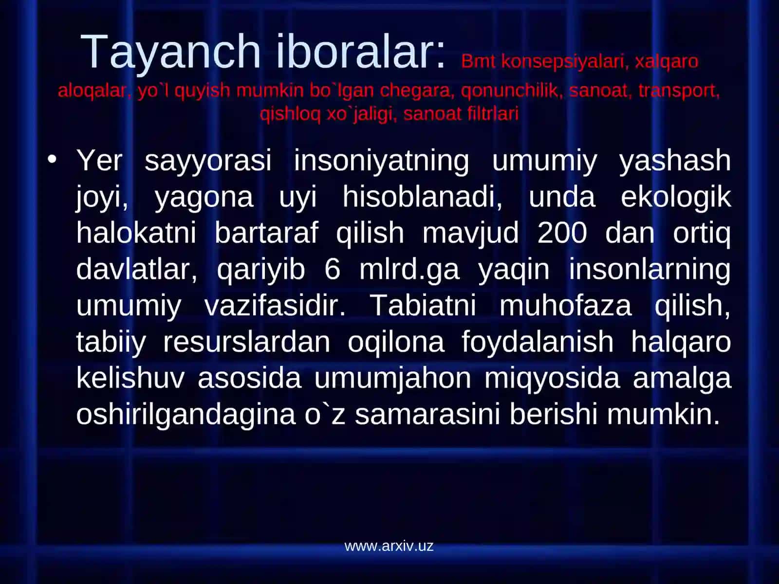 Tabiatni muhofaza qilishda huquqiy bazaning yaratilishi 4