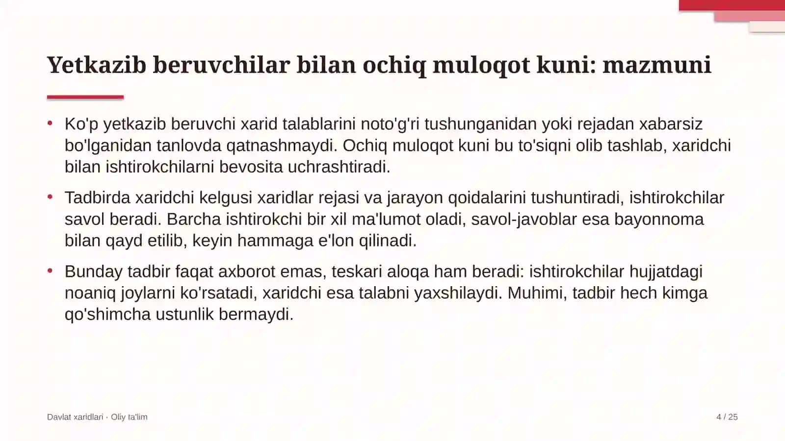 Davlat qo'riqxonalarida yetkazib beruvchilar bilan ochiq muloqot kunini o'tkazish 4