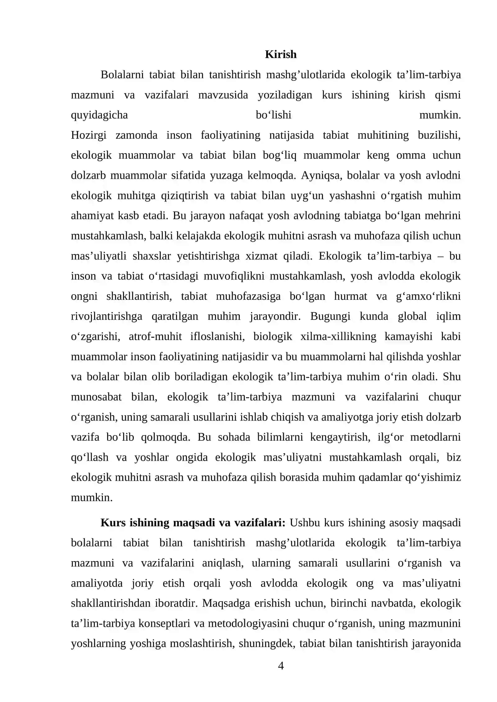 TABIAT BILAN TANISHTIRISH METODIKASI 4
