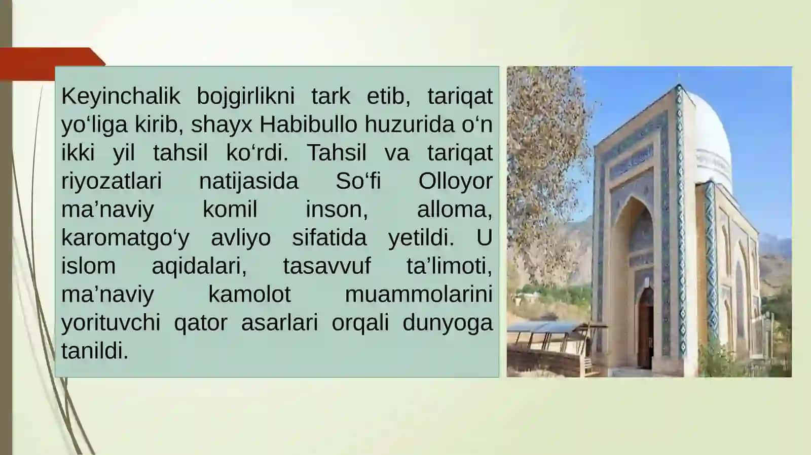 SO‘FI OLLOYOR VA «SABOT UL-OJIZIN» ASARINING G‘OYAVIY-BADIIY XUSUSIYATLARI 4