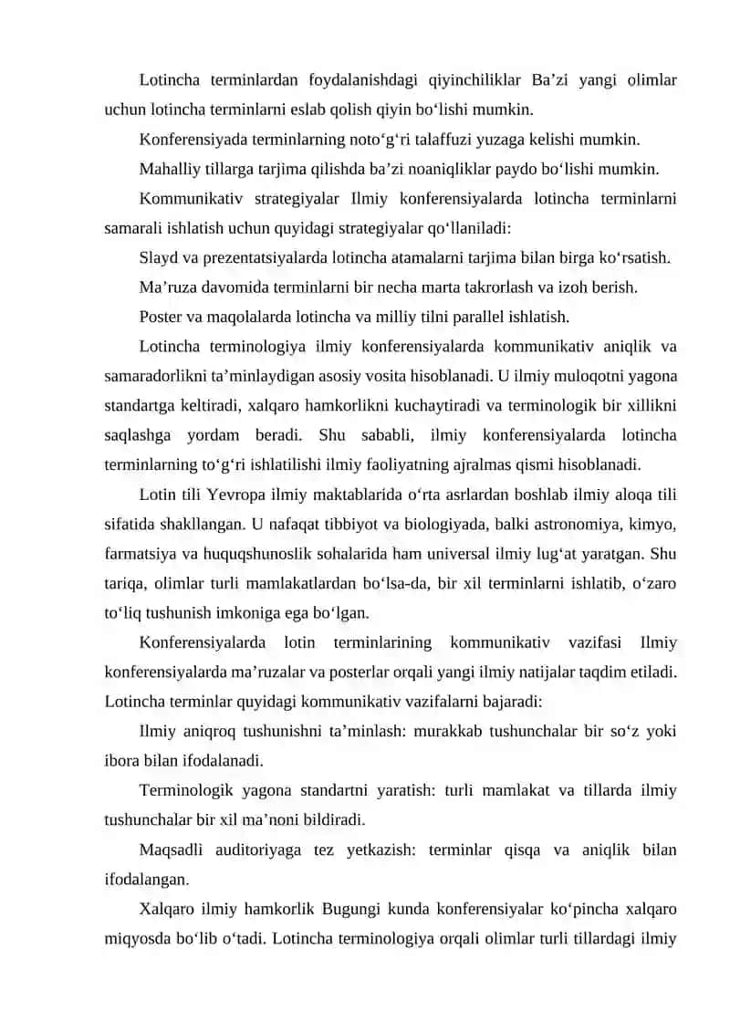 ILMIY KONFERENSIYALARDA LOTINCHA TERMINOLOGIYANING KOMMUNIKATIV AHAMIYATI 4