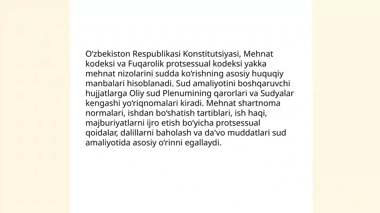Yakka mehnat nizolarini sudda ko'rish tartibi 4