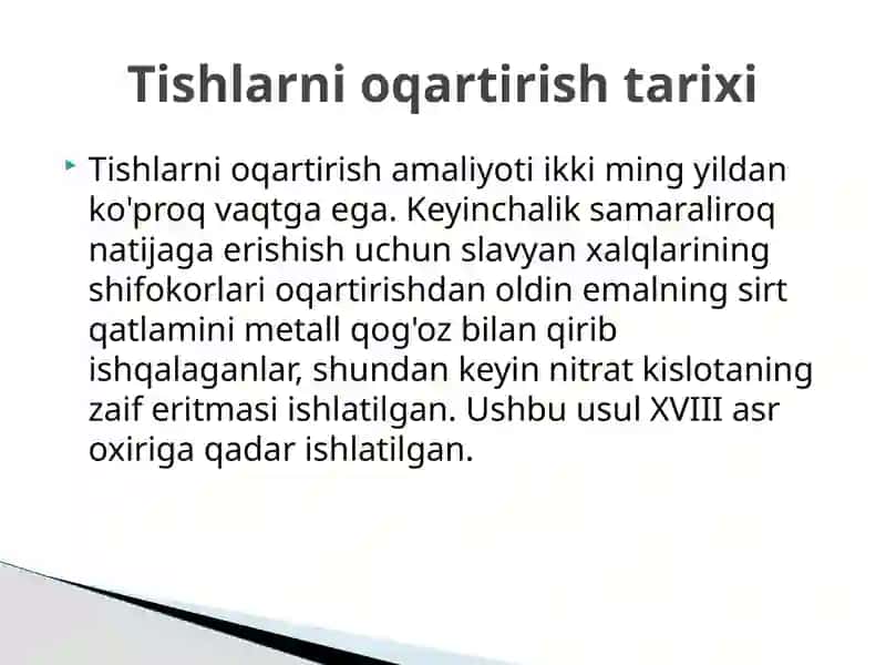 Tishlarni o'qartirish 4