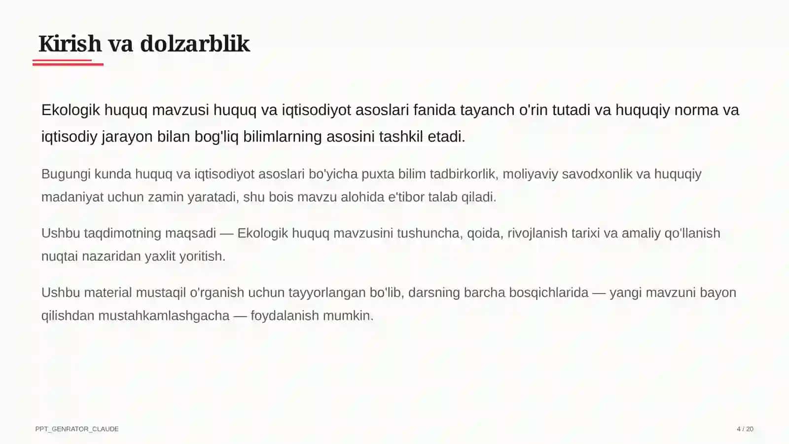 Ekologik huquq (11-sinf) 4