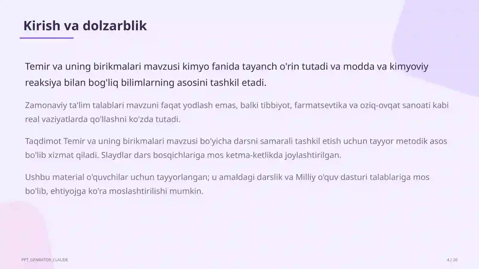Temir va uning birikmalari (9-sinf) 4