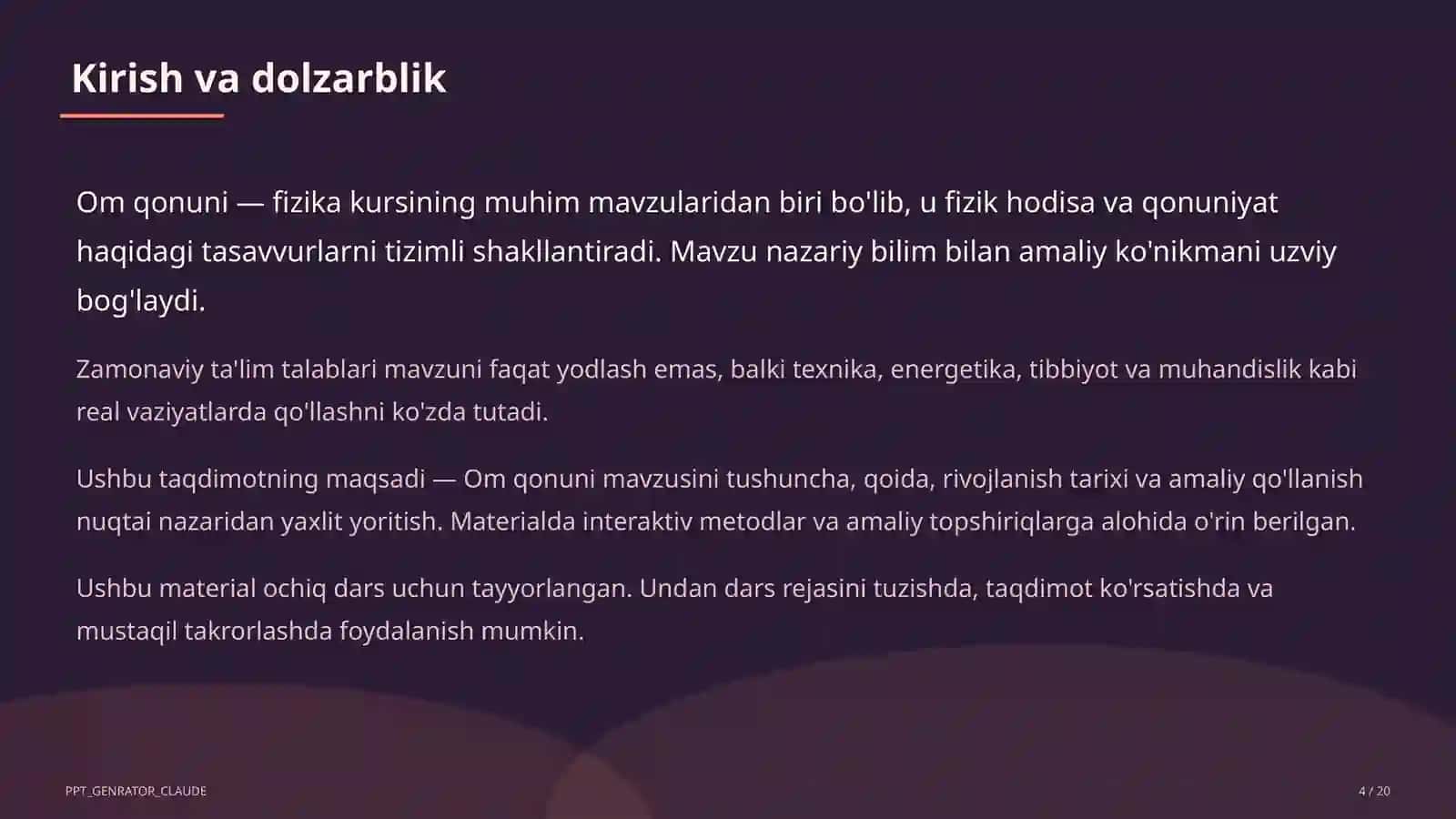 Om qonuni (8-sinf) 4