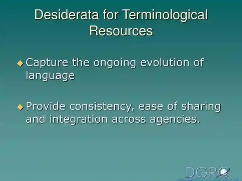 Creating a terminological base 4