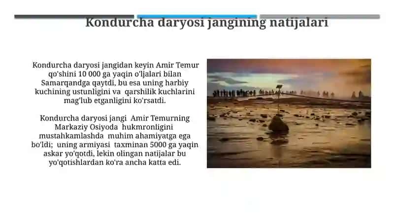 Kondurcha daryosi jangi 4