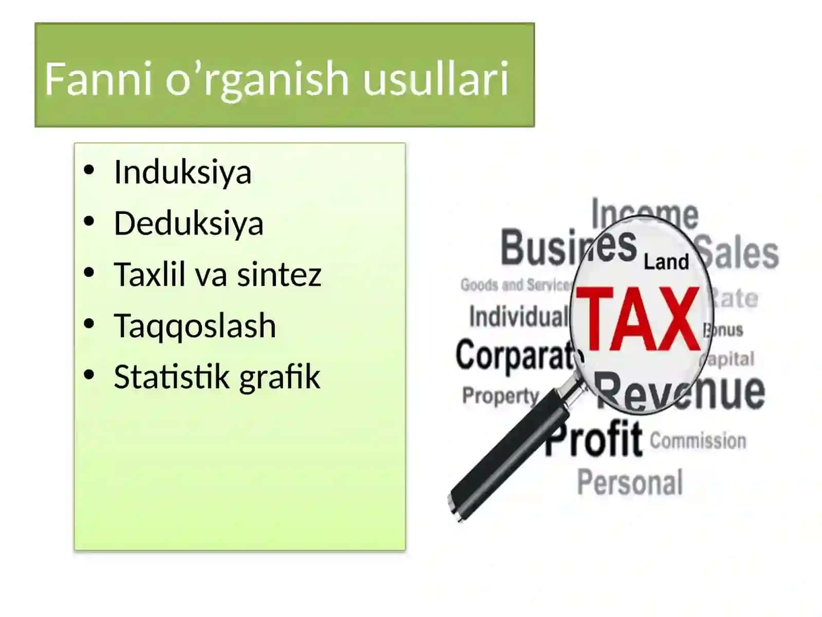 Soliqlarning iqtisodiy mohiyati va soliqqa tortish printsiplari 4
