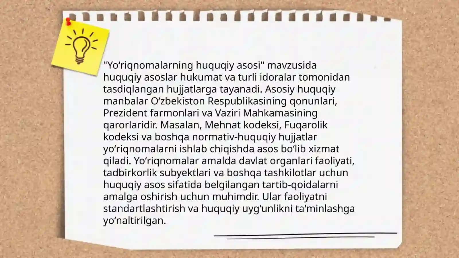 Tashkiliy hujjatlar.Guvohnoma,yoʻriqnoma,nizom-ustav 4
