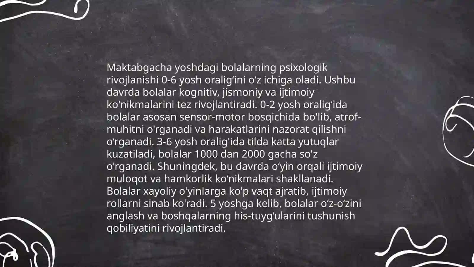 Maktabgacha va kichik maktab yoshidagi bolalar psixodiagnostikasi xulosa va foydalangan adabiyotlar 4