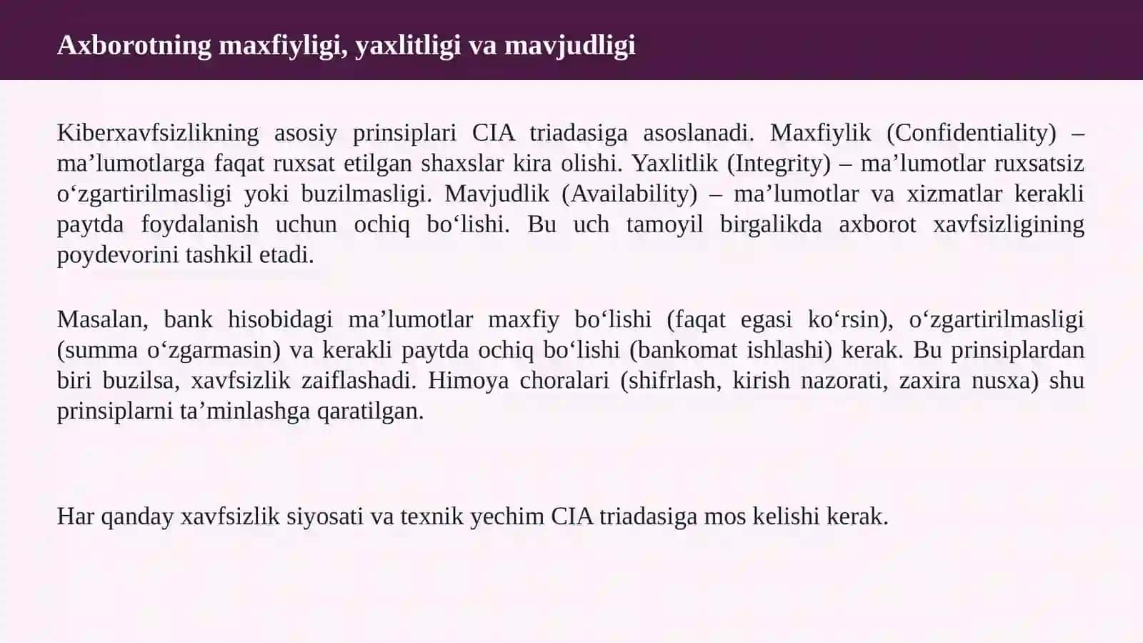 Kiberxavfsizlik va shaxsiy ma’lumotlarni himoya qilish 4