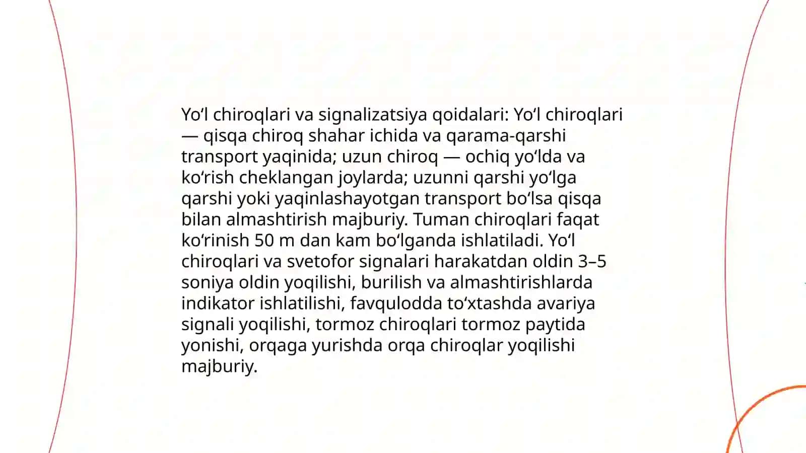 Yo'l harakati qoidalari 4