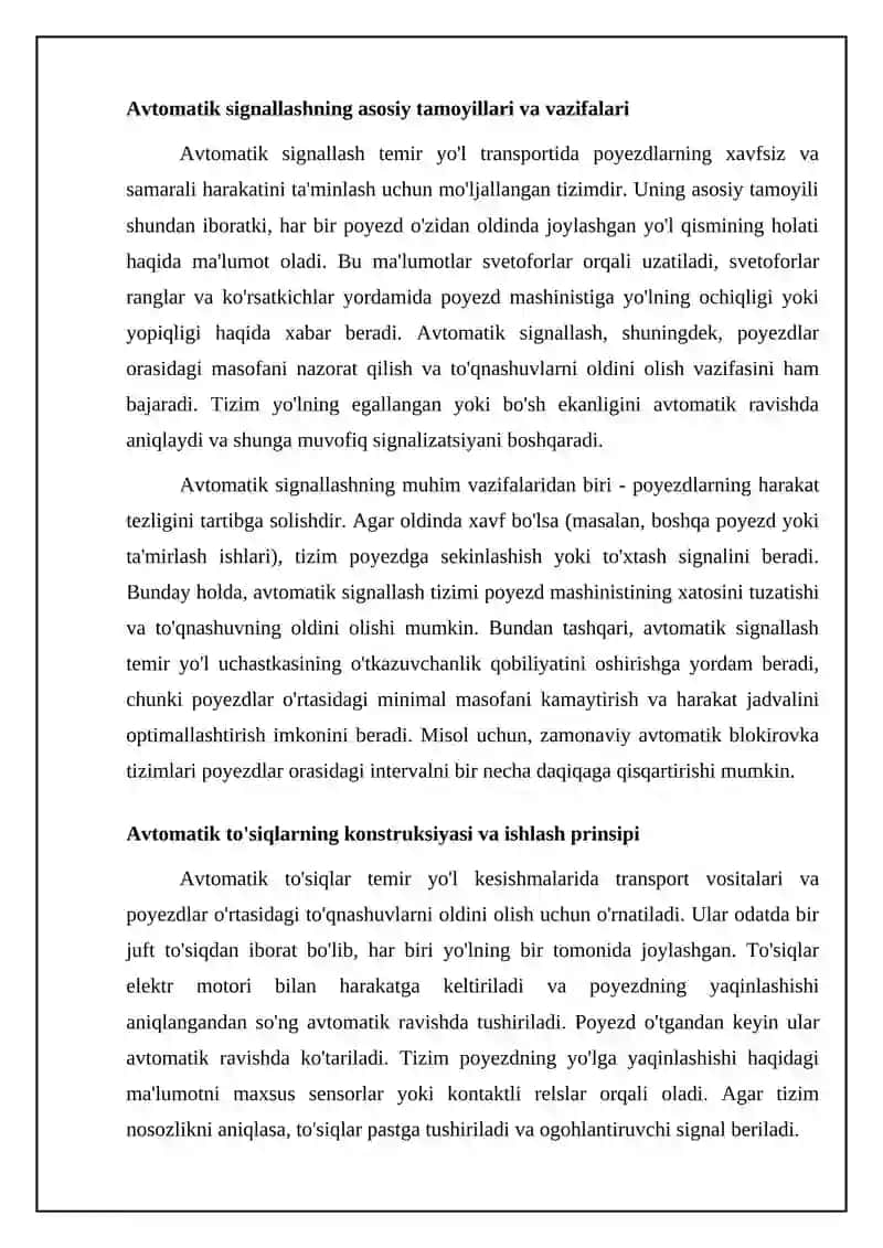 Perezd avtomatik signalizatsiyasi va avtomatik shlagbaumlar 4
