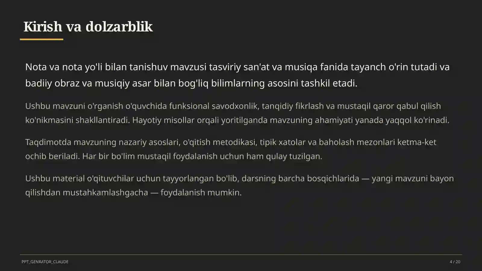 Tasviriy san'at va musiqa (1–7) — o'qituvchilar uchun 4