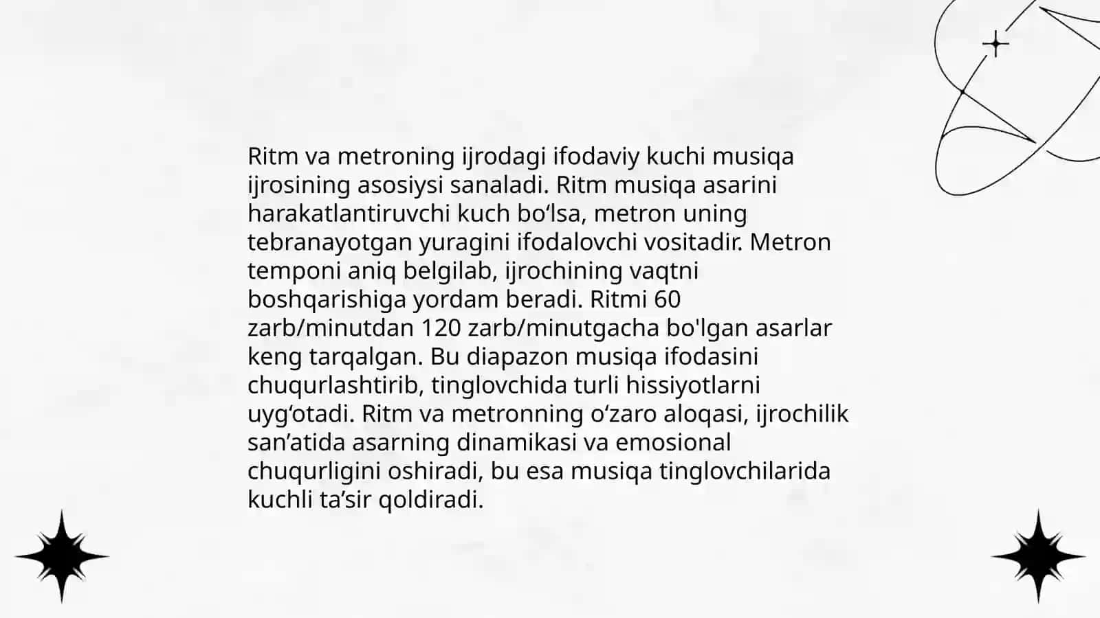 Metroritm uning xarakatlarida aks etishdagi ifodaviy ahamiyati 4