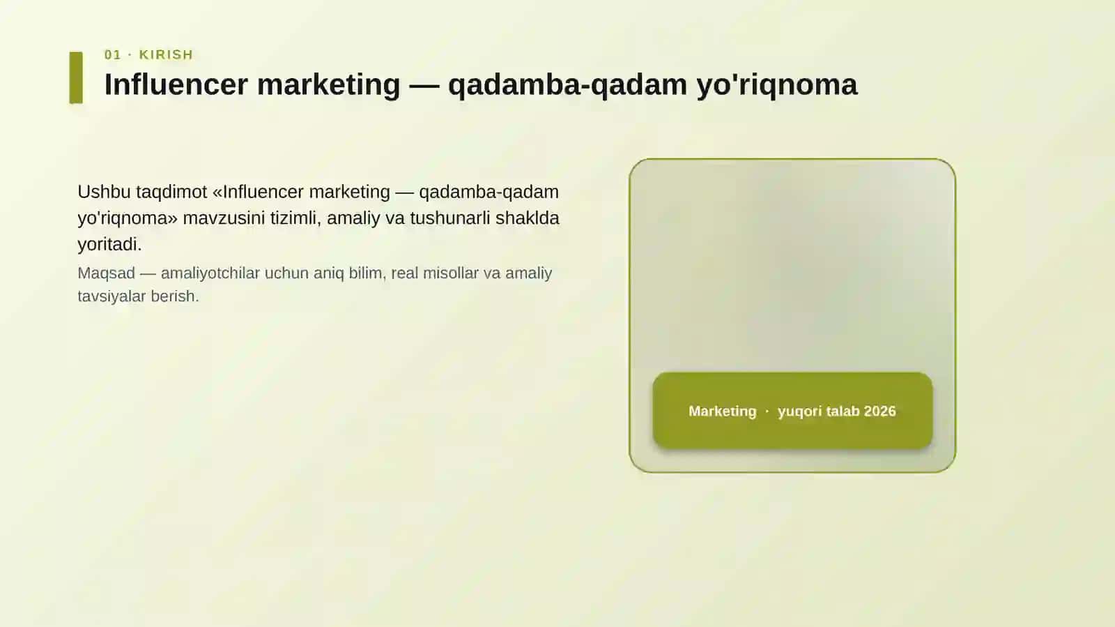 Influencer marketing — qadamba-qadam yo'riqnoma 4