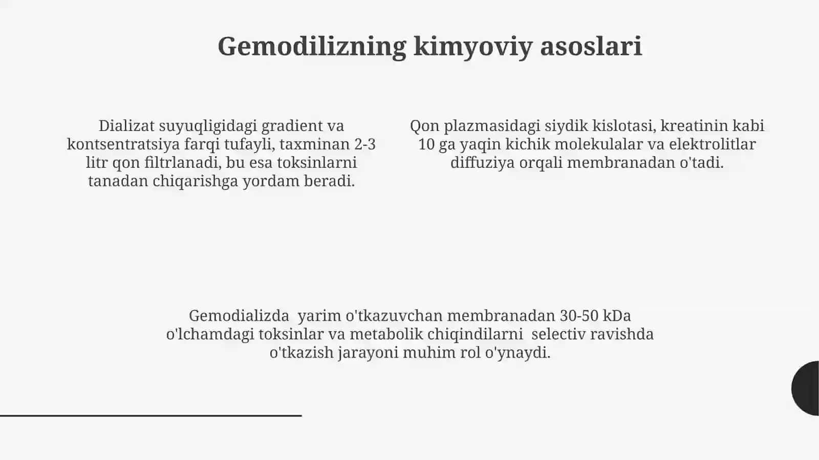 Kolloid tizimlarni dializ yordamida tozalash. Gemodializda kimyoning ahamiyati 4