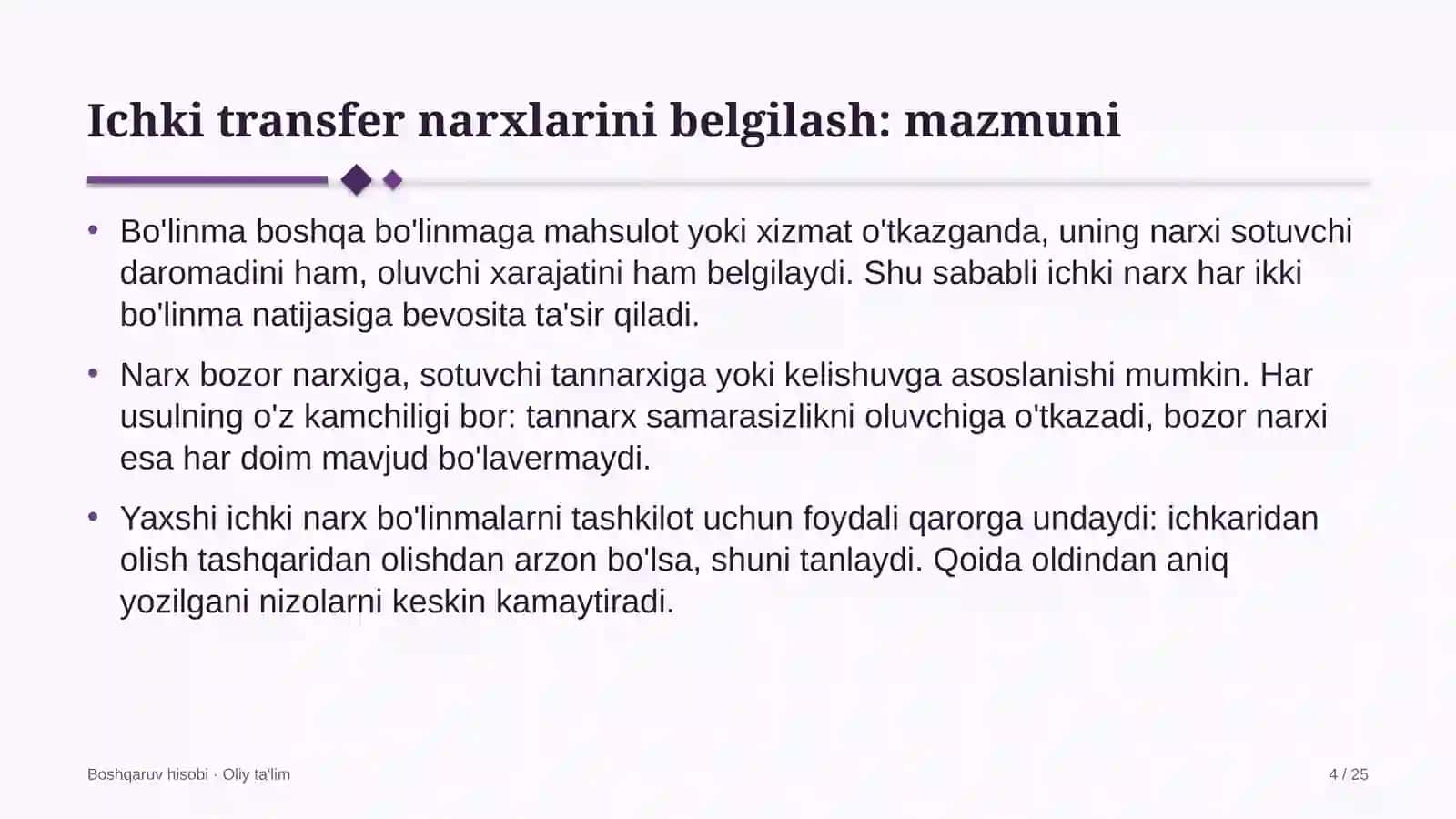 qadoqlash materiallari ishlab chiqarishda ichki transfer narxlarini belgilash 5608 4