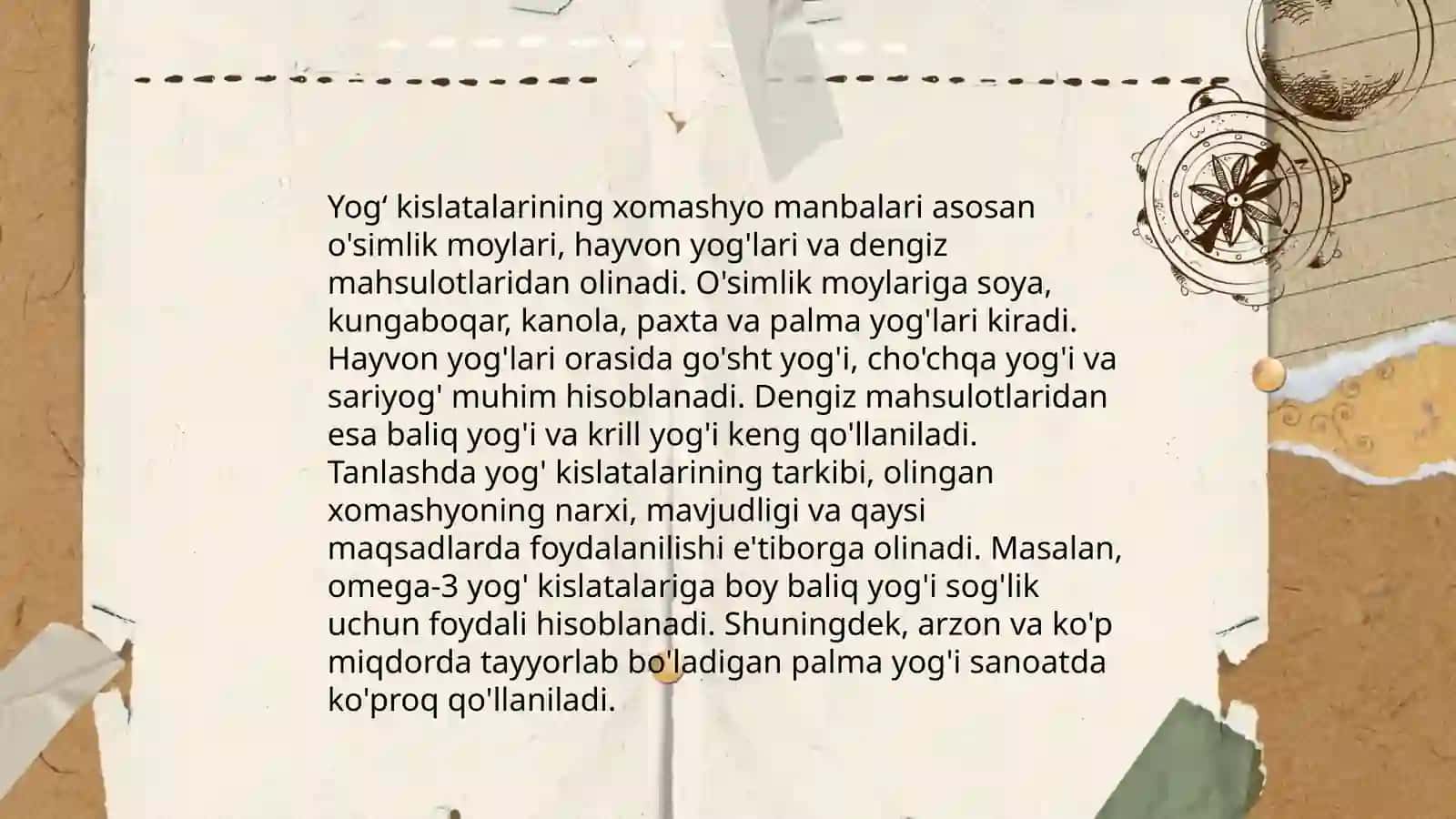 Yogʻ kislatalarini sanoat miqyosida sintez qilish, distellyatsiyalash bilan ajratish texnologiyasi 4