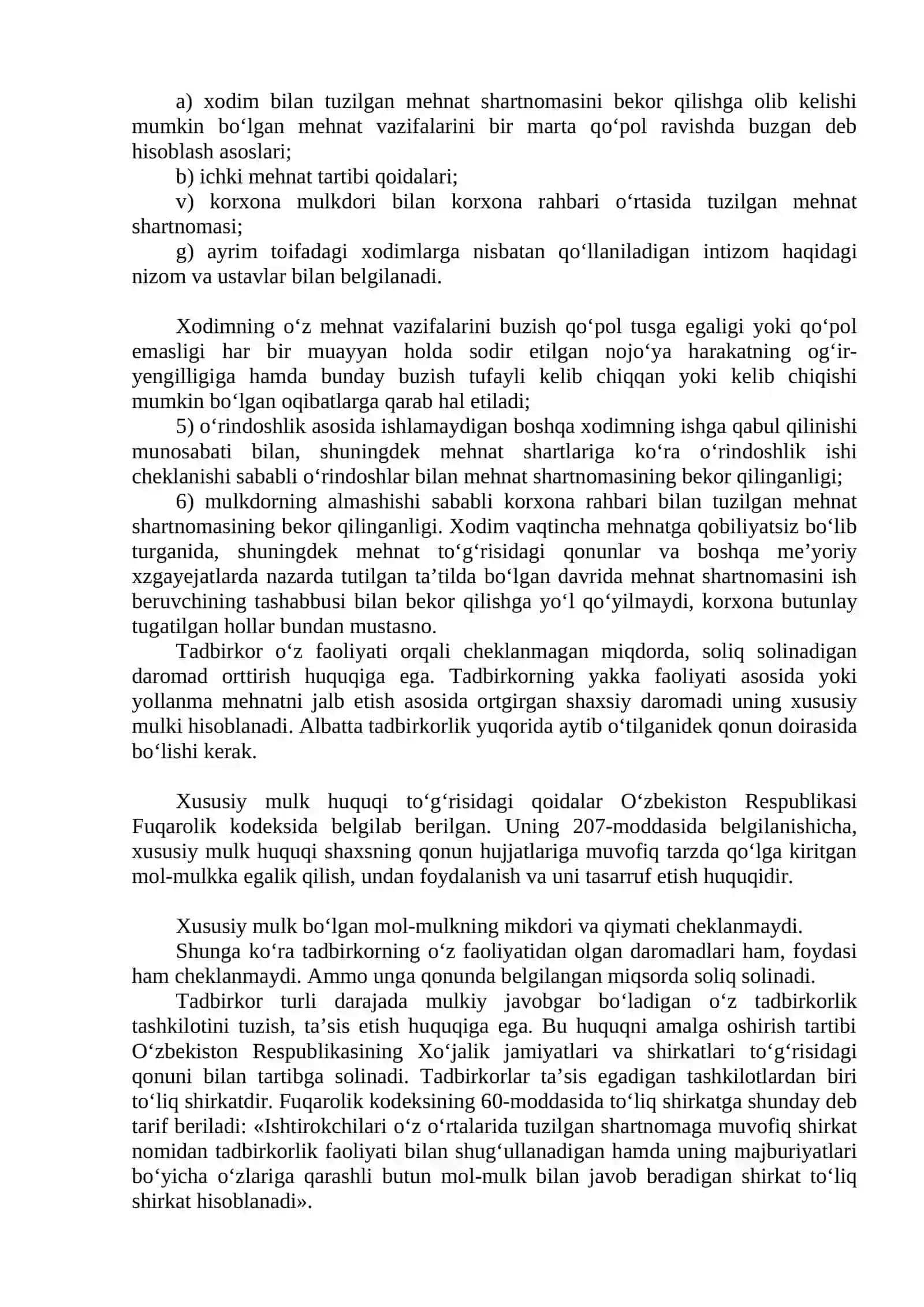 Tadbirkorlik faoliyati subyektlarining huquqlari 4