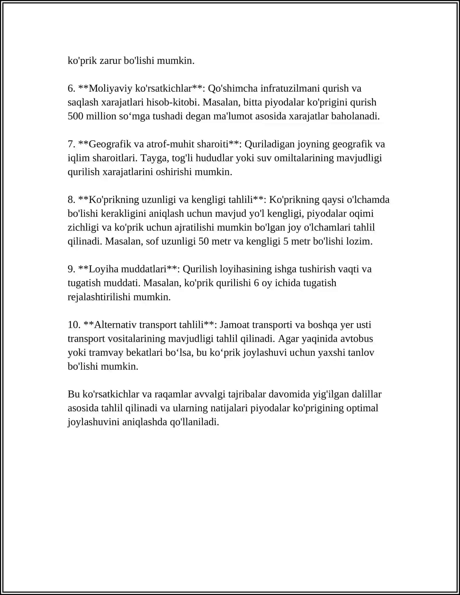 PIYODALAR XAFSIZLIGINI TA'MINLASH BOʻYICHA LOYIHAVIY YECHIM 4