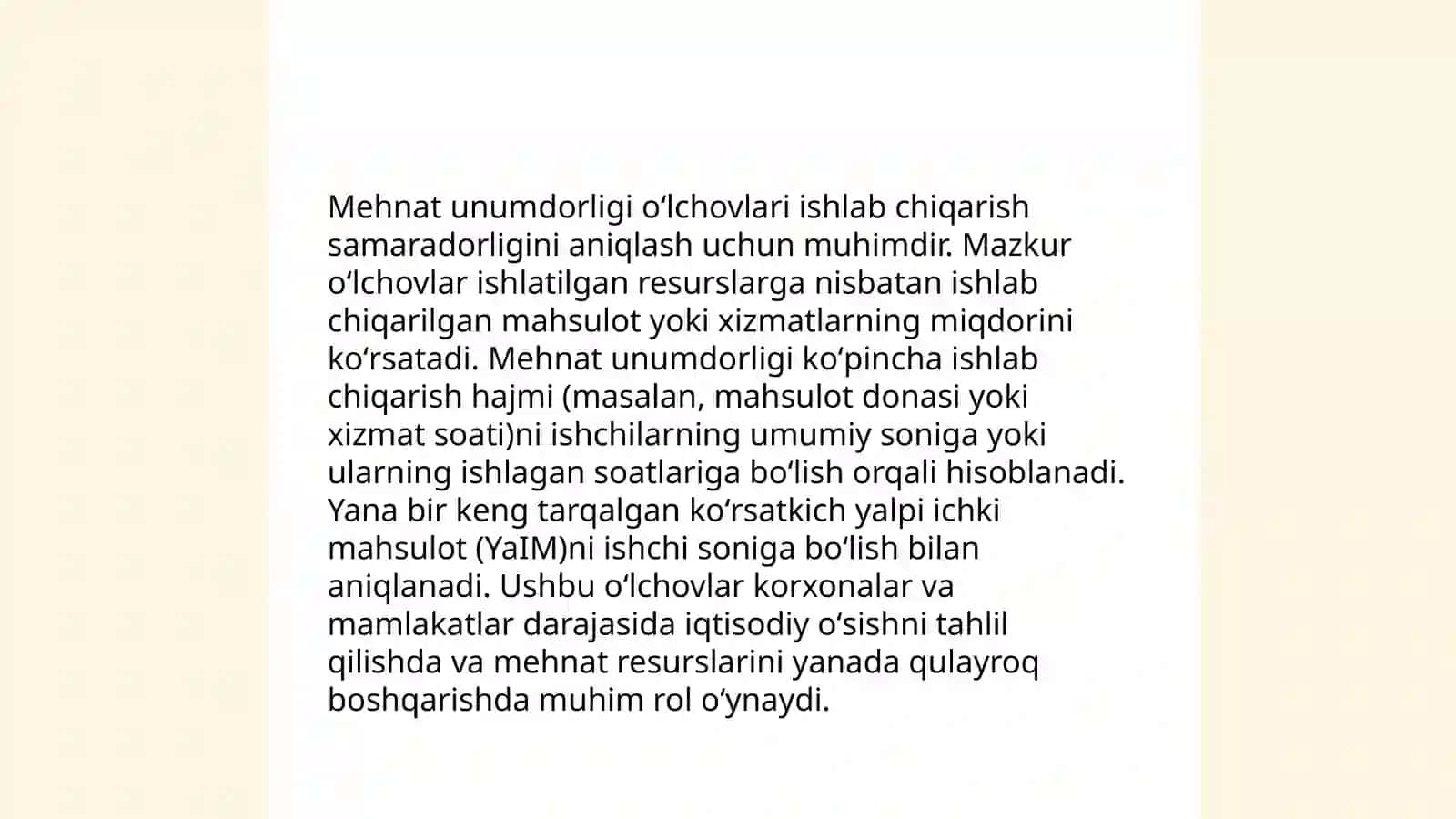 Mehnat unumdorligi oshirish 4