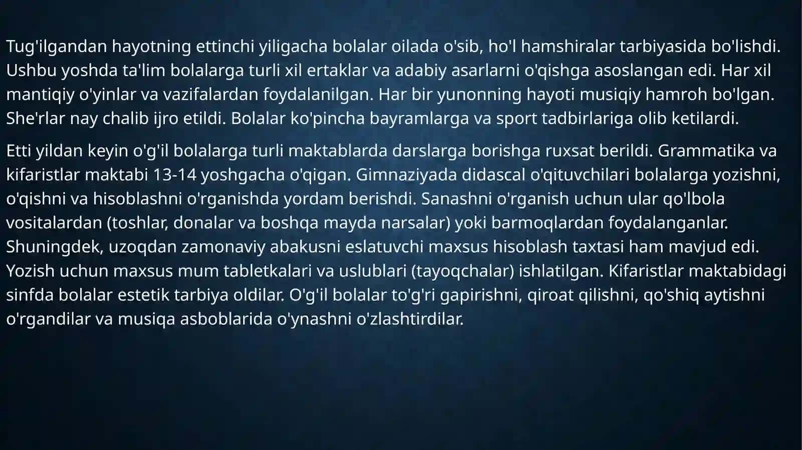 Gretsiya jismoniy madaniyatining rivojlanishi hususiyatlari 4