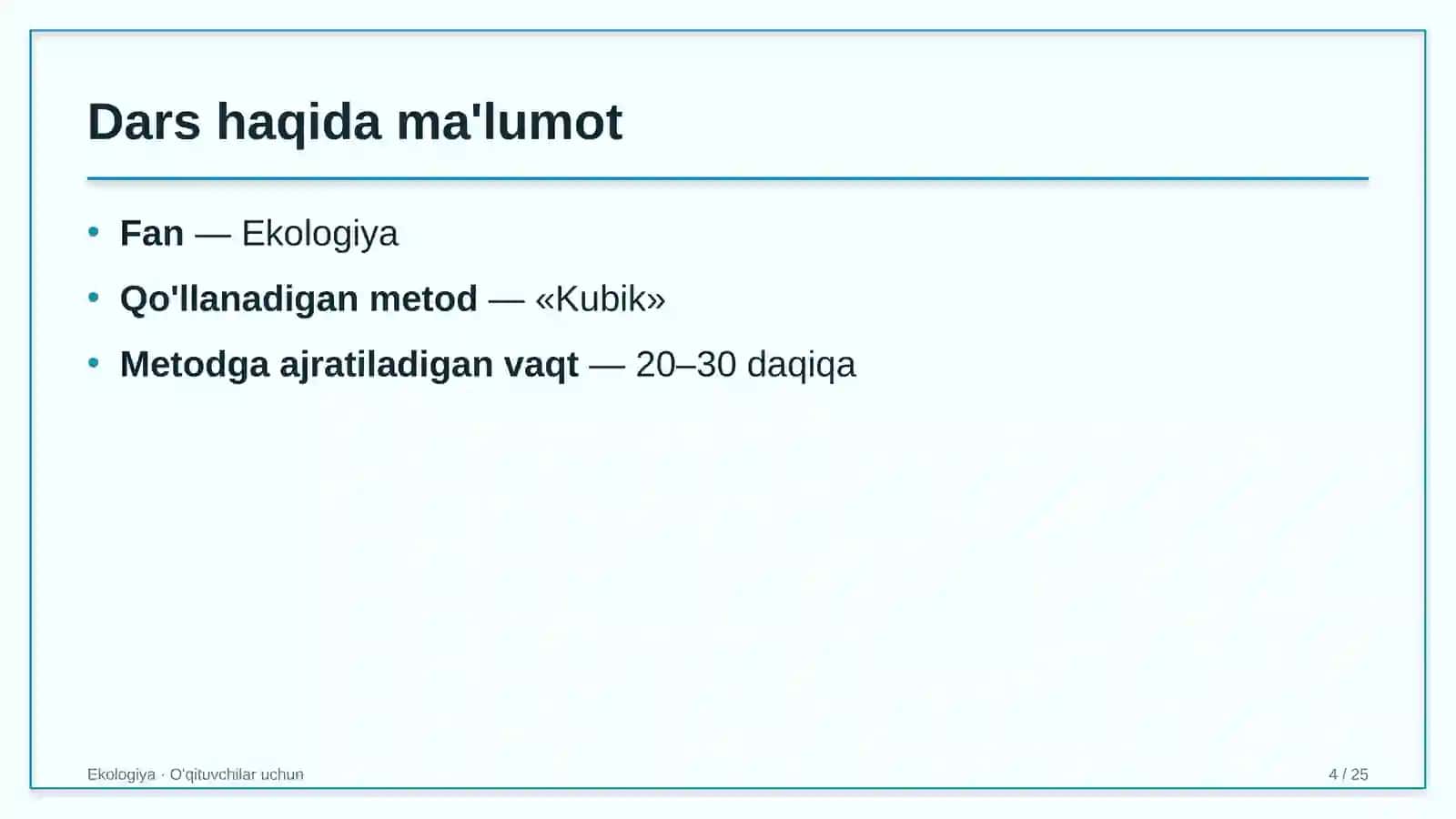 ekologiya darslarida kubik metodidan foydalanish 9776 4