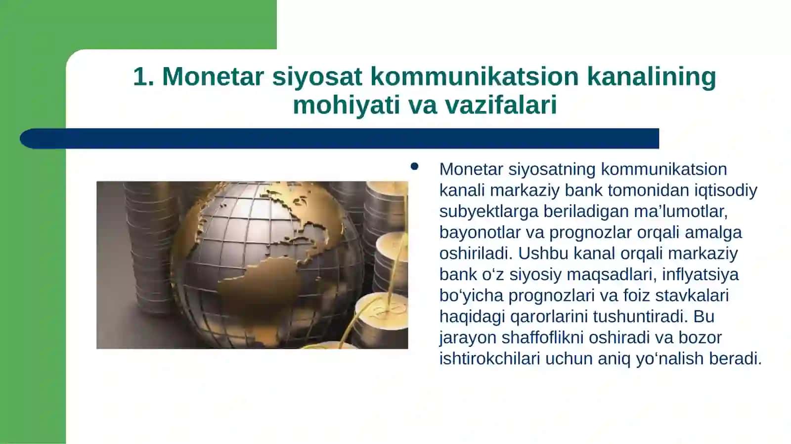 Monetar siyosatning komunikatsion kanalining inflatsion kutilmalardagi ahamyati. 4