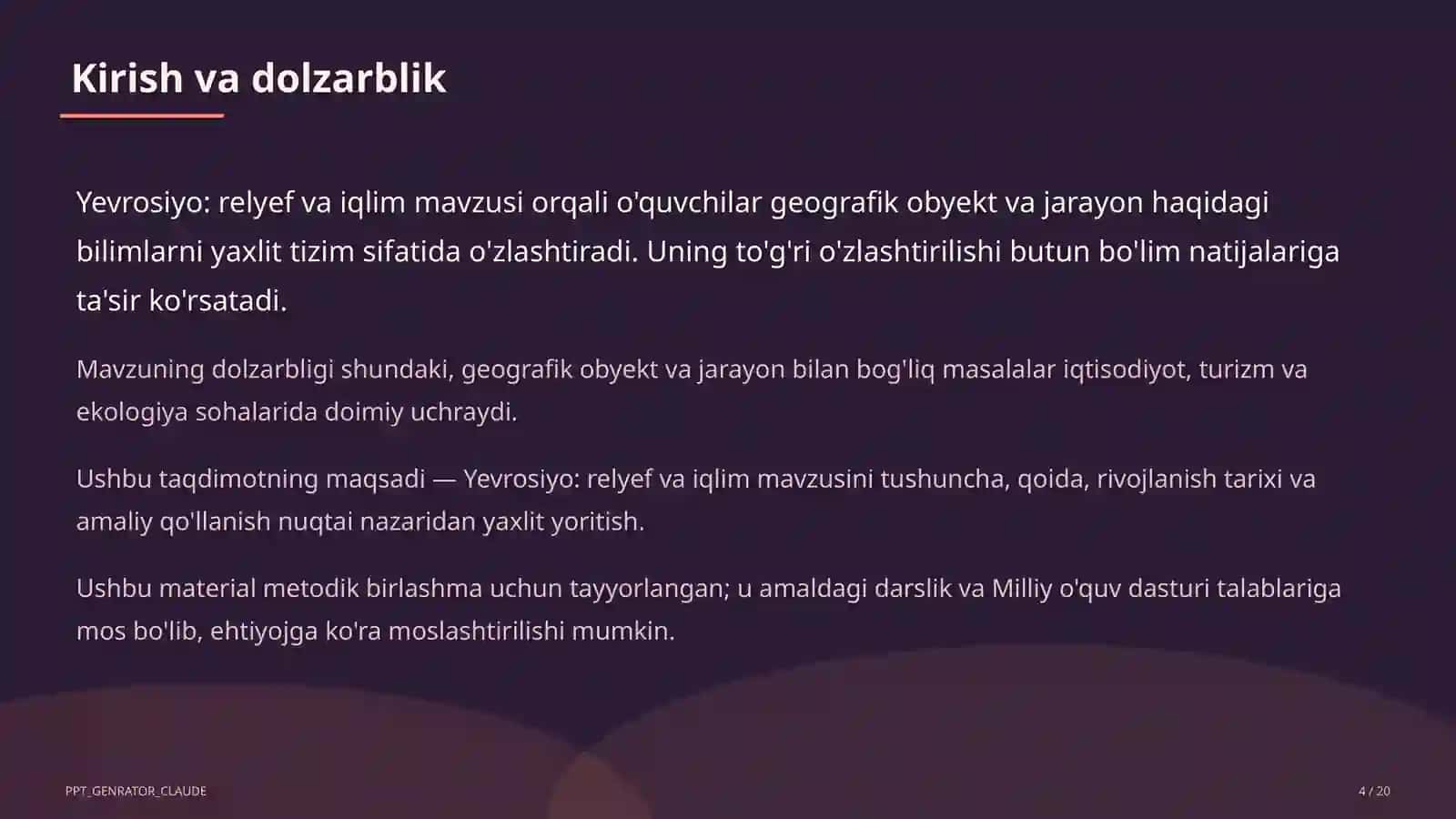 Yevrosiyo: relyef va iqlim (7-sinf) 4