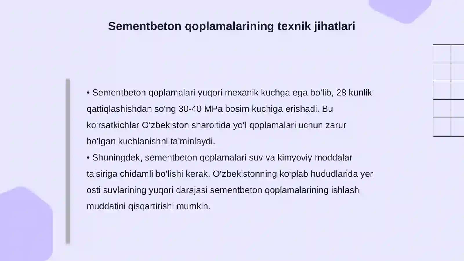 O‘zbekiston tabiiy-iqlim haroitida sementbeton qoplamalarini qurishning o‘ziga xos tomonlari 4