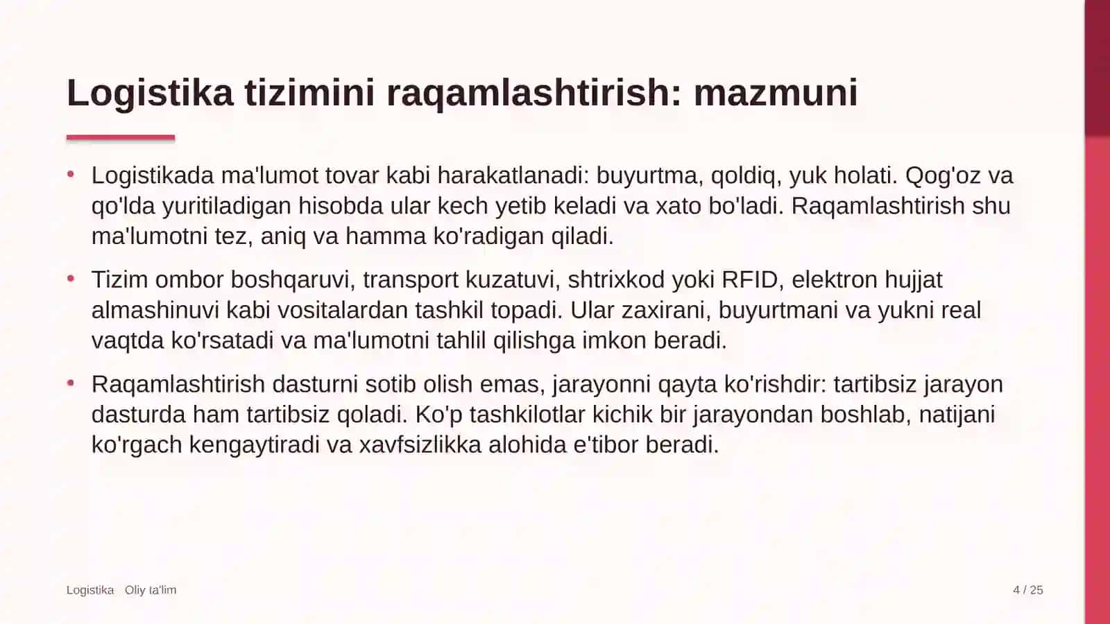 Avtomobil bozorlarida logistika tizimini raqamlashtirish 4
