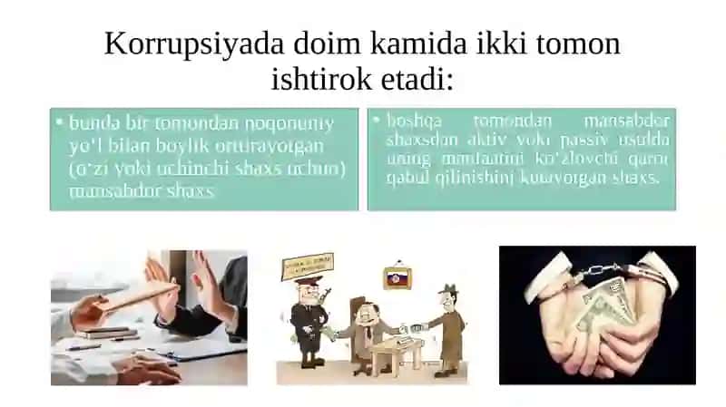 Korrupsiya va uning asosiy ko‘rinishlari 4