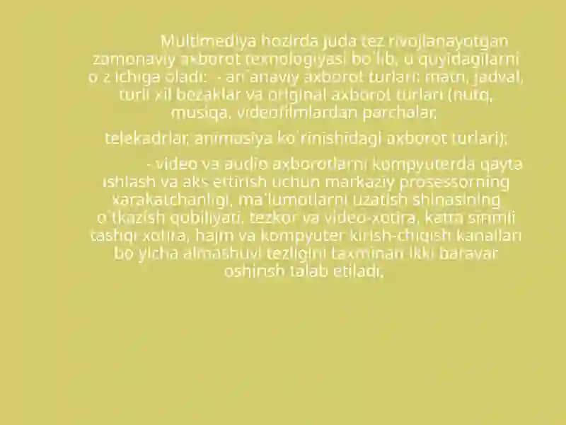 WINDOWS MUHITIDA MULTIMEDIYA IMKONIYATLARI 4