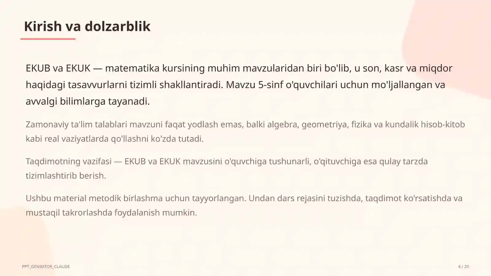 EKUB va EKUK (5-sinf) 4