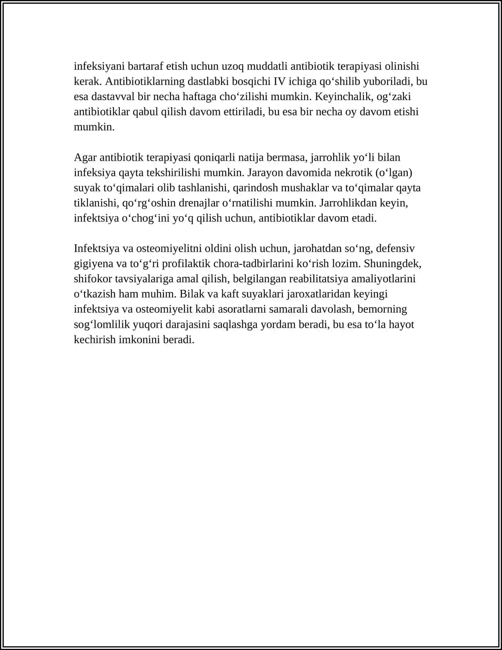 BILAK VA KAFT SUYAGI JAROXATLARIDAN KEYINGI ASORATLAR 4