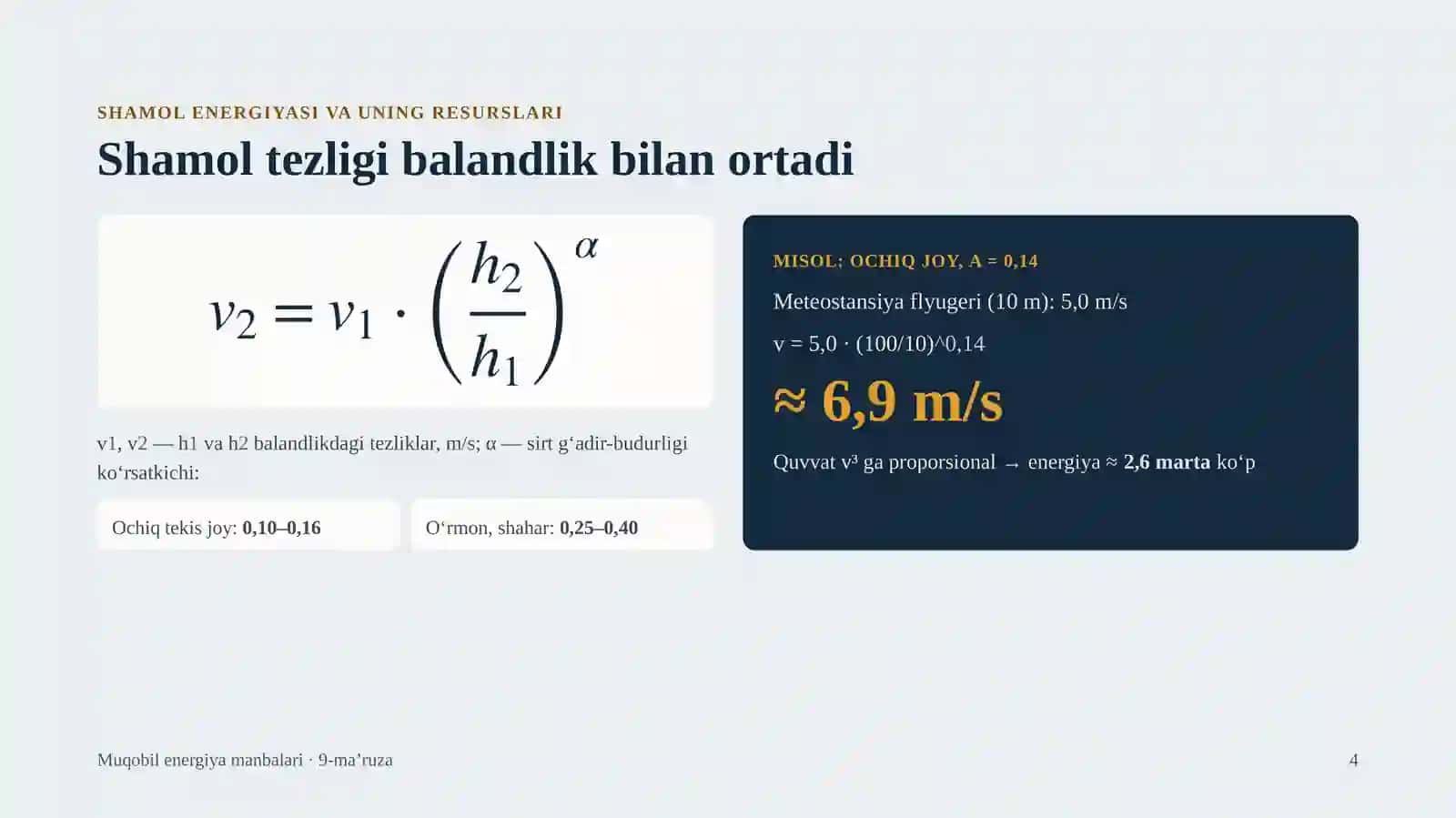 Shamol energetik qurilmalari stansiyalarini loyihalash 4