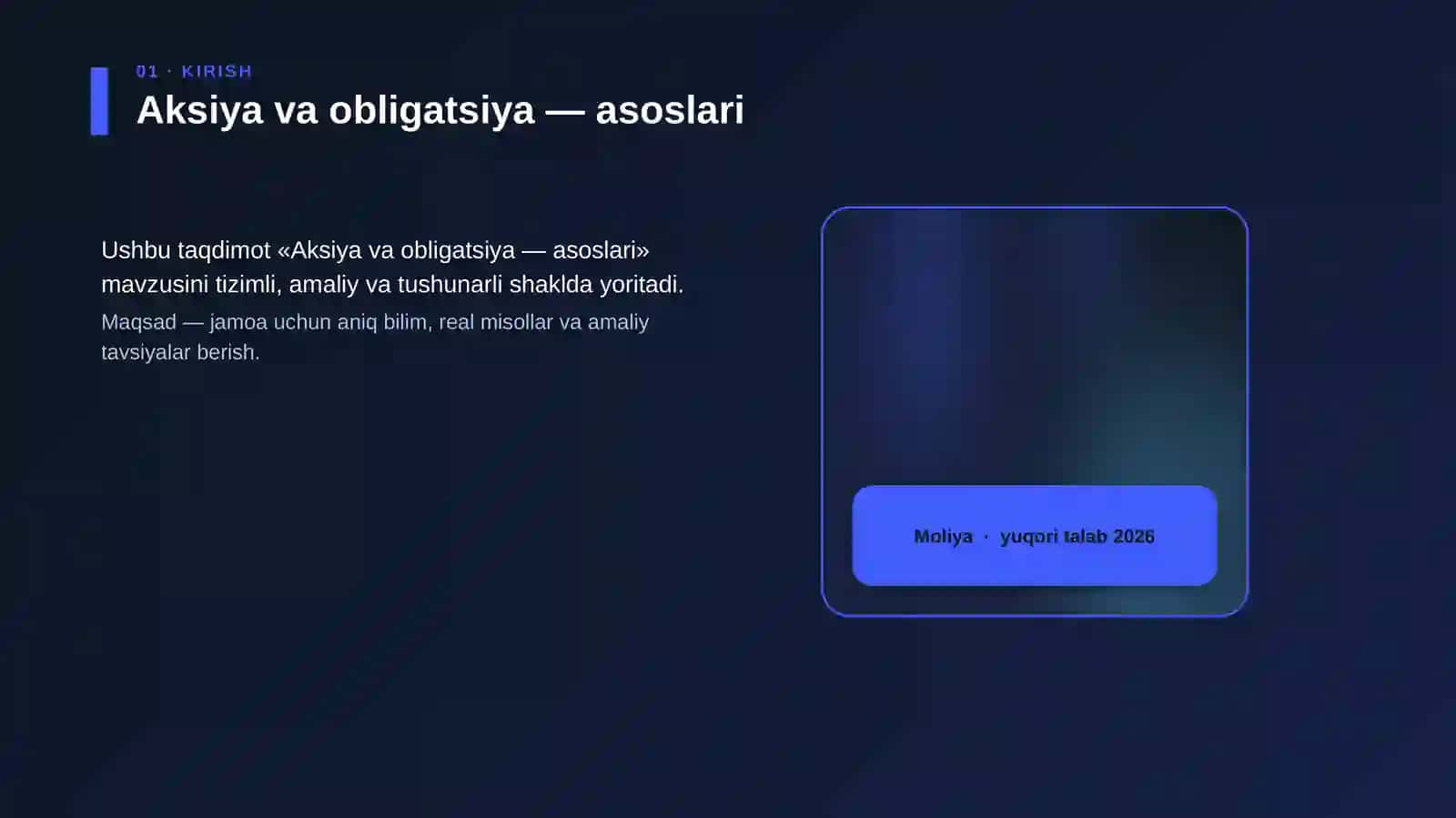Aksiya va obligatsiya — asoslari 4