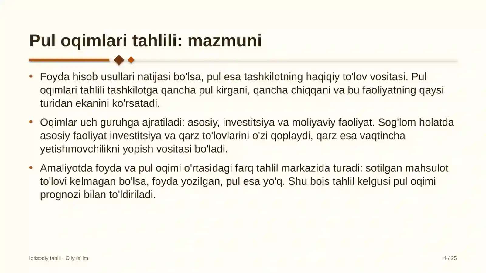 Blogerlik faoliyatida pul oqimlari tahlili 4