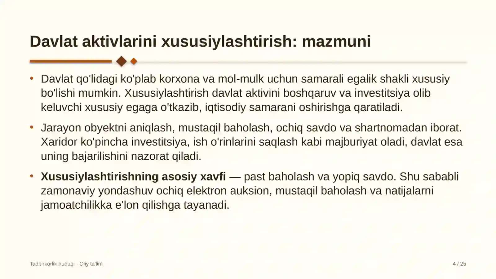 muhandislik qidiruv ishlarida davlat aktivlarini xususiylashtirish 7421 4