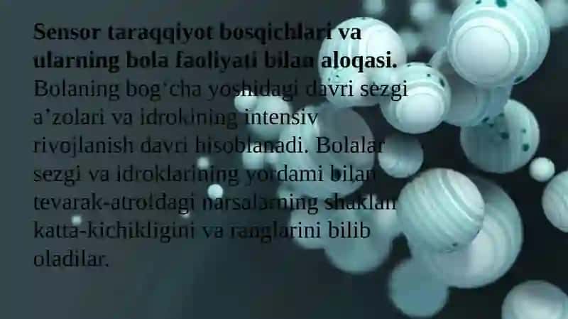 Bolalarda sezgilarning rivojlanishi 4