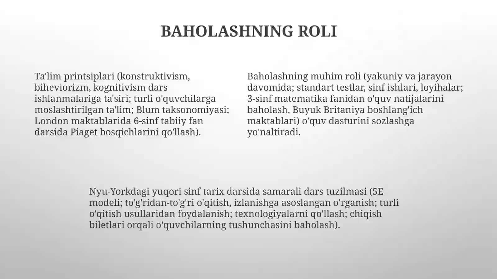 Taʼlim tamoyillari va qoidalari. Dars taʼlimning asosiy shakli sifatida 4